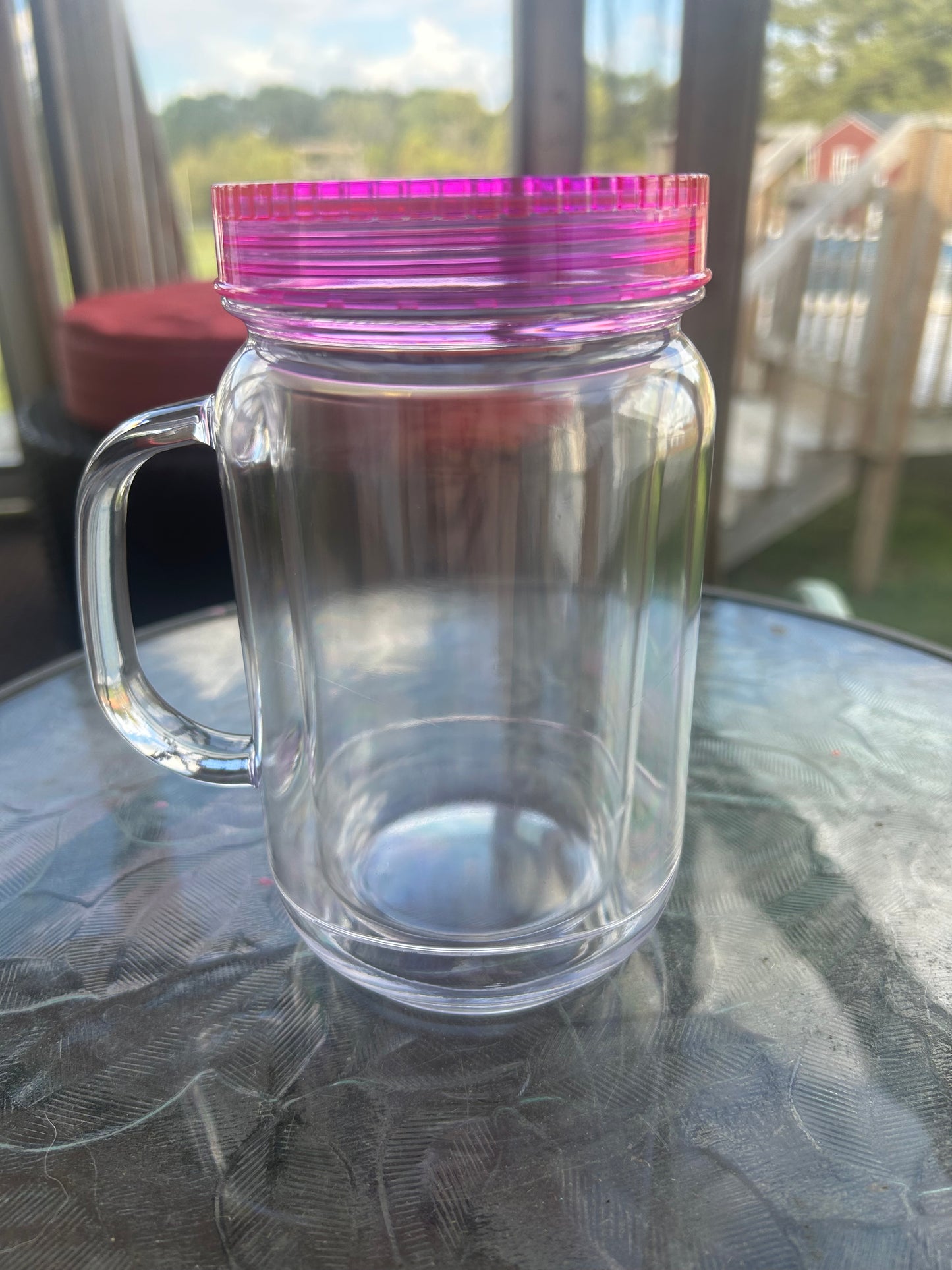 20oz acrylic mason jar cup