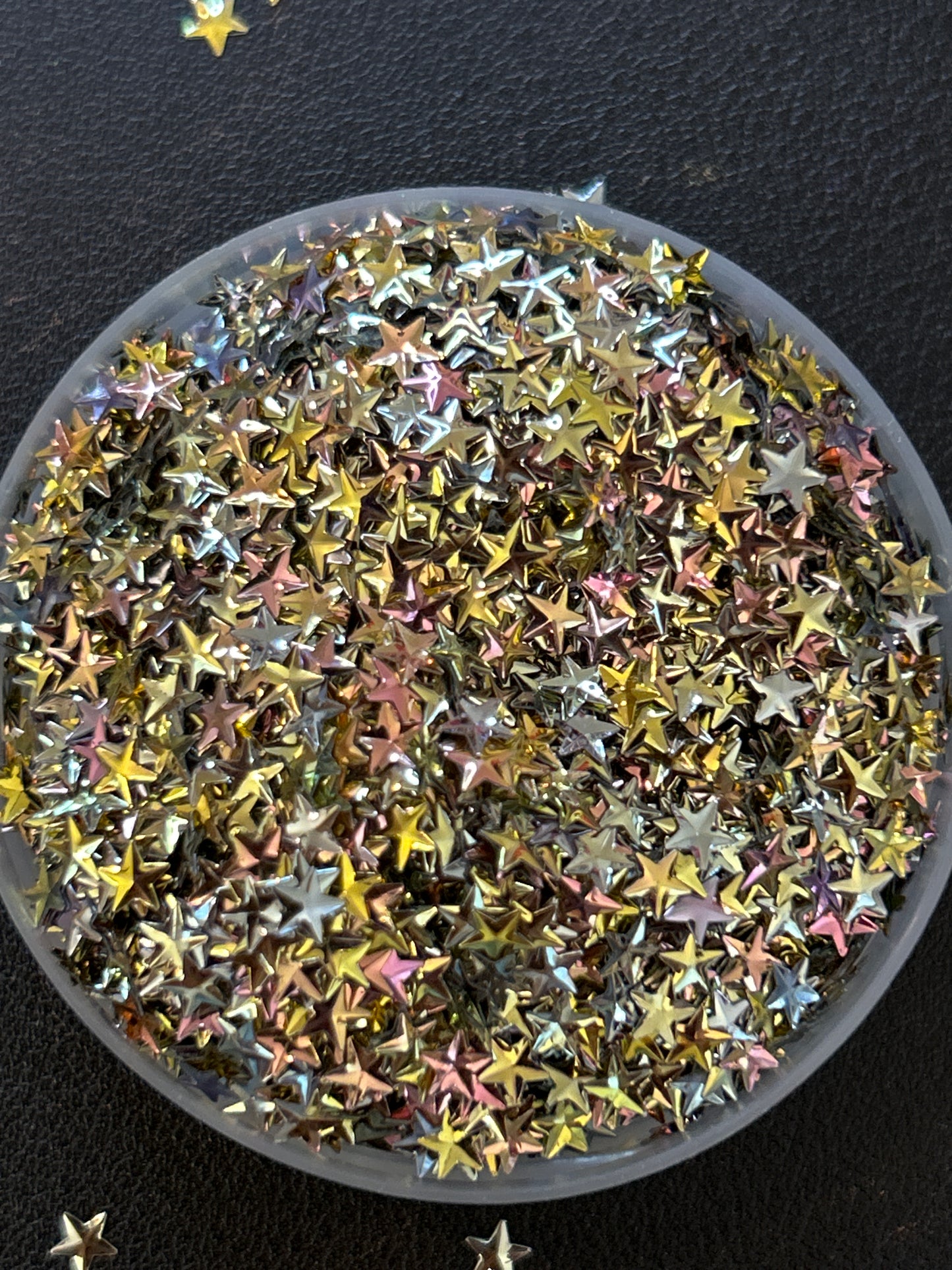 Gold multi colored stars