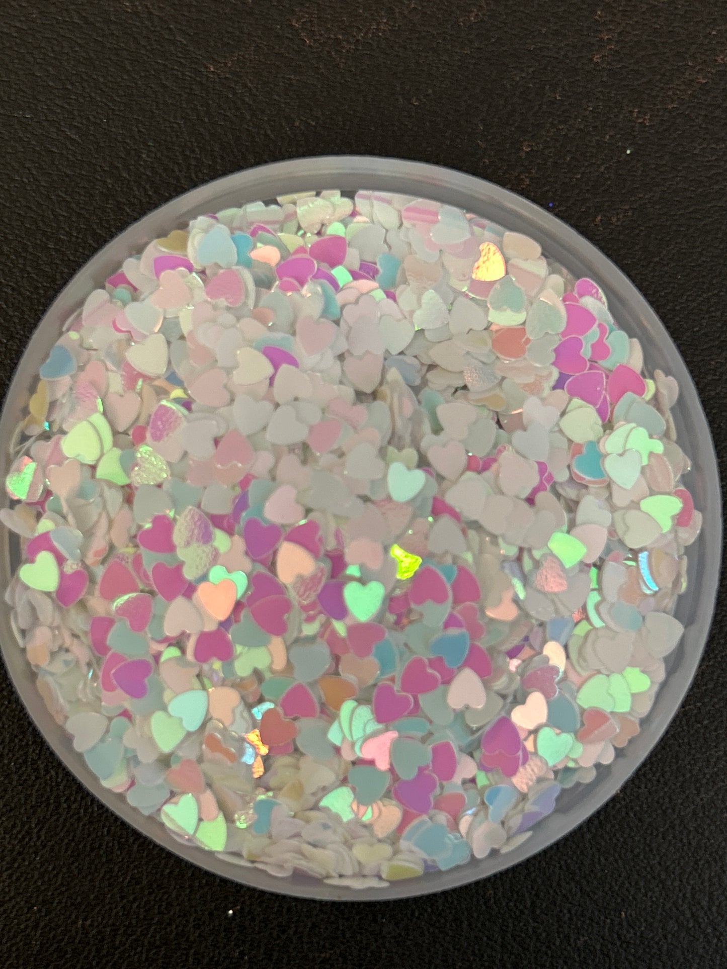 White color changing hearts