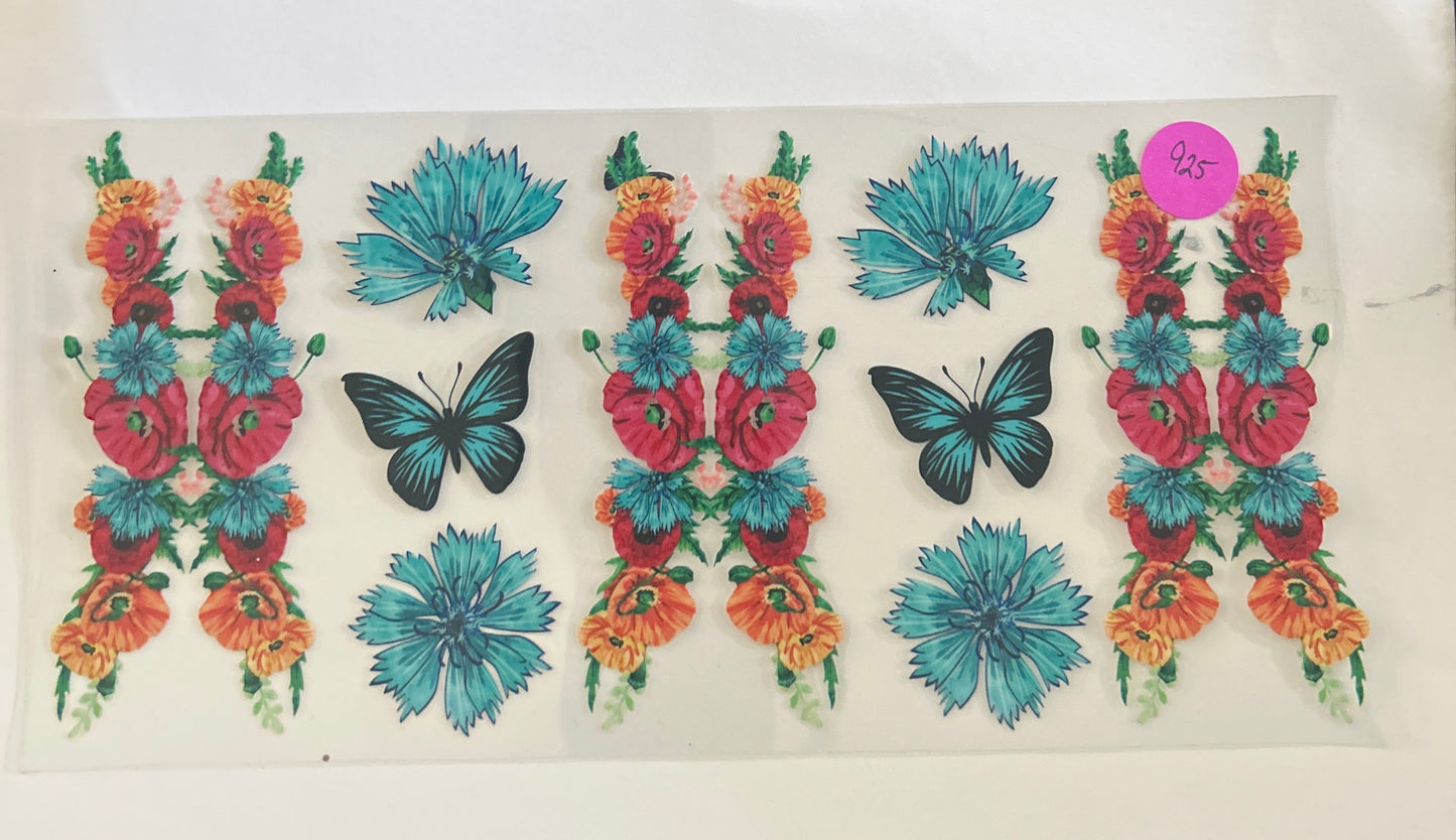 925 butterfly flowers wrap