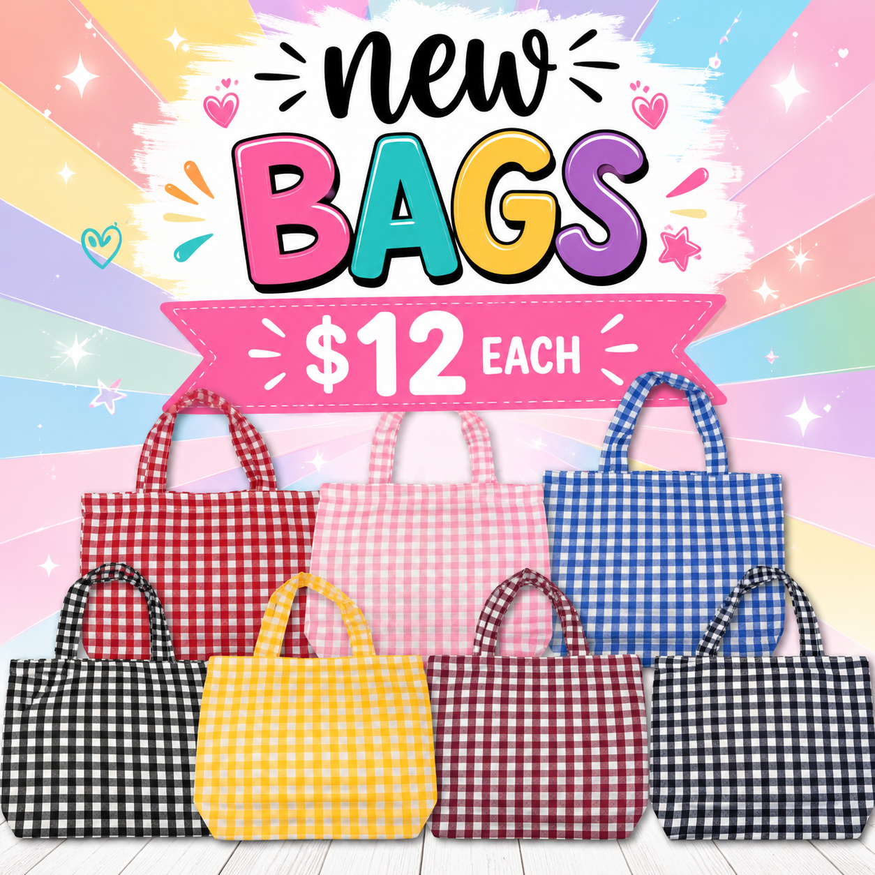 Checkered bags ( comes with 4in decal)