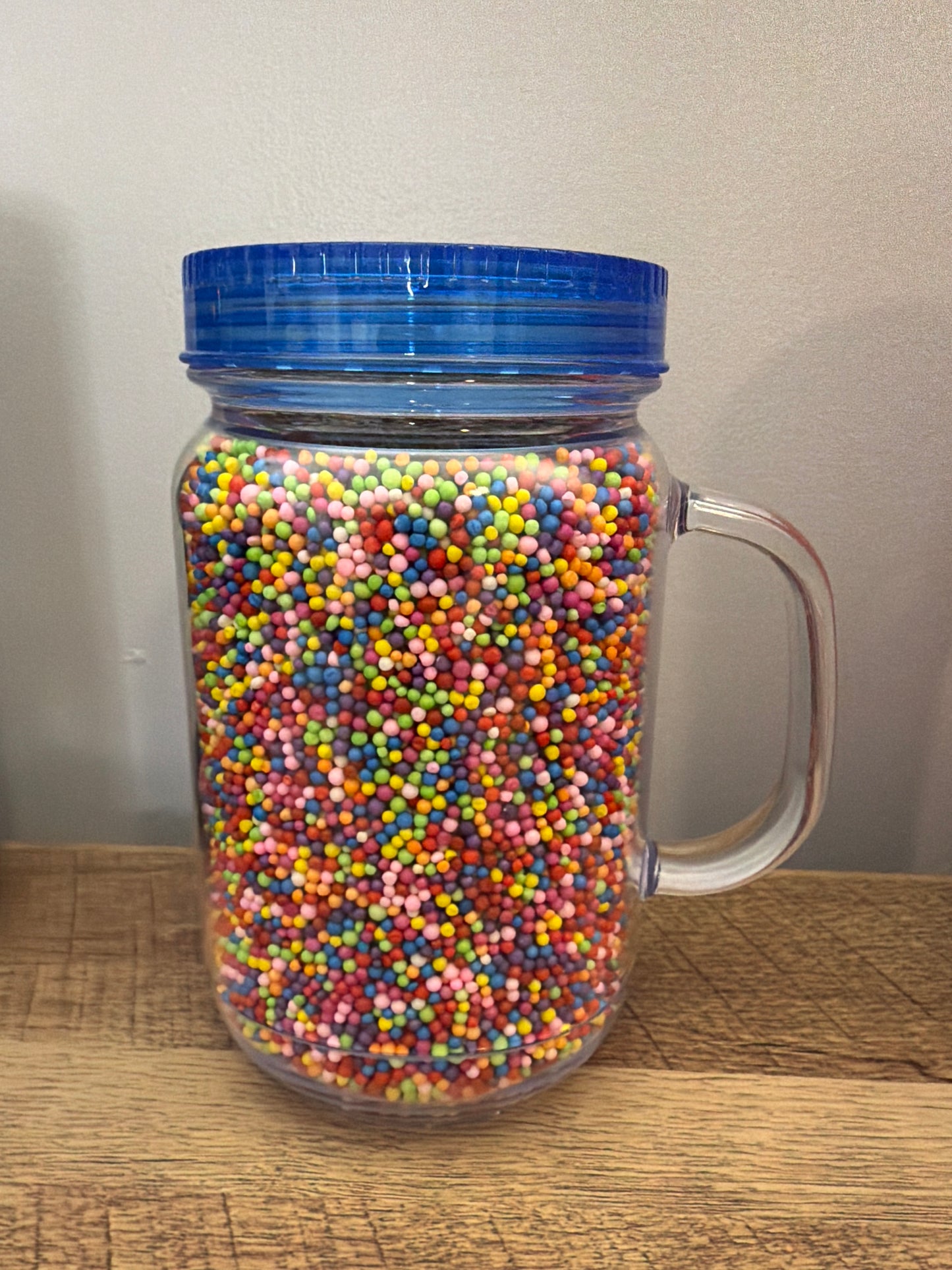 Premade mini foam ball mason jar ( does not include wrap or decal )