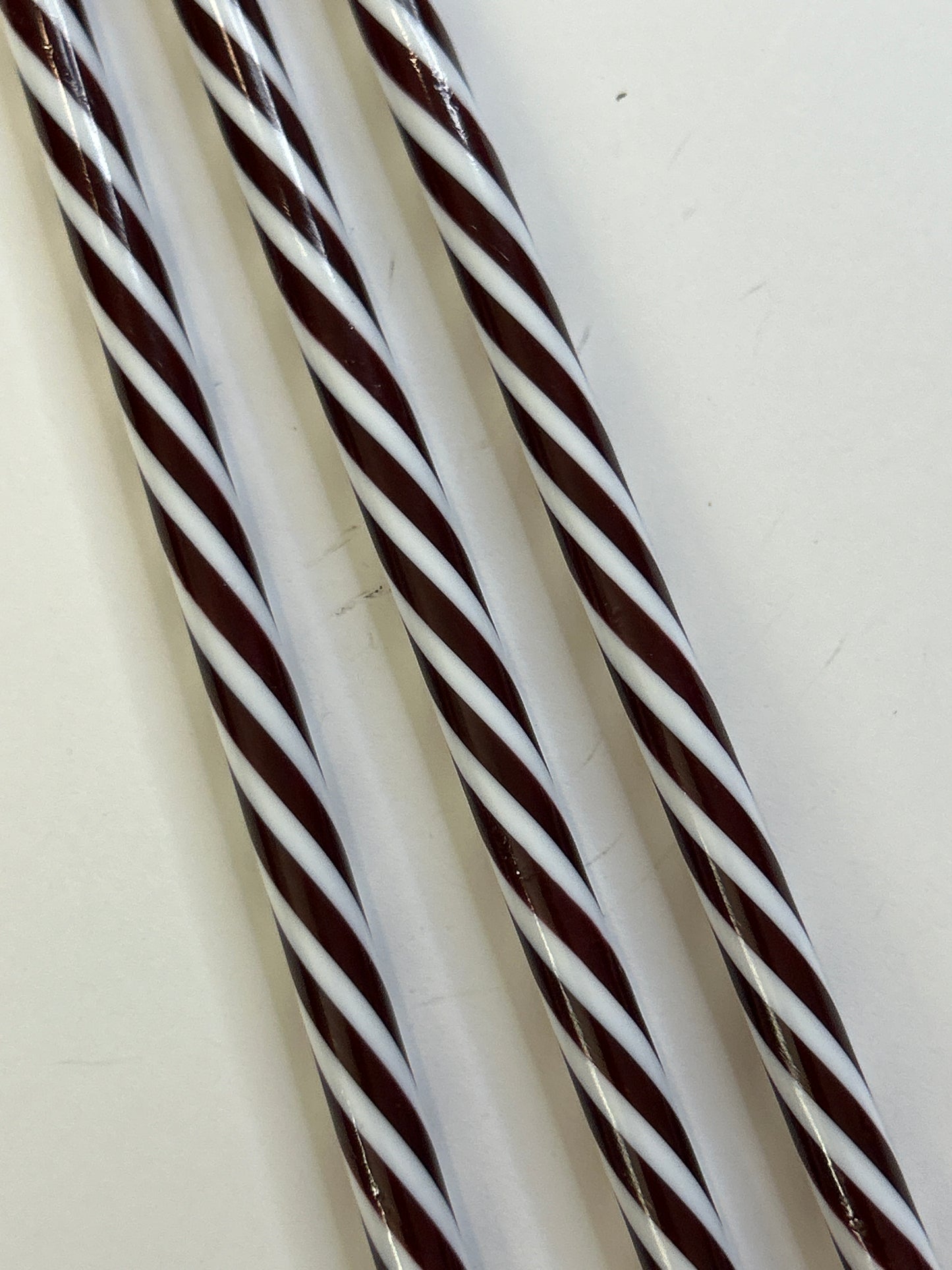 11in brown stripped straw