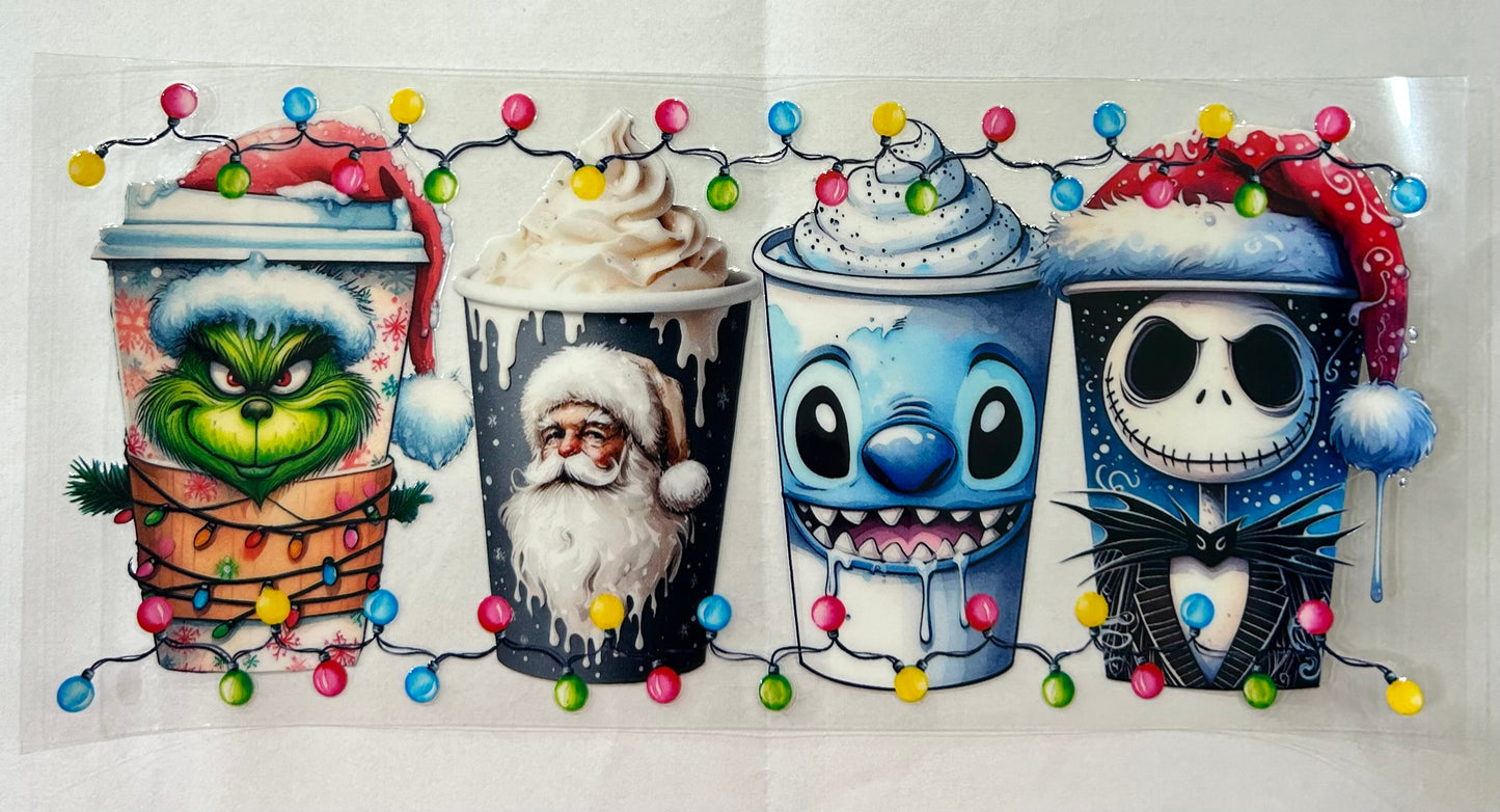 452 Christmas grinch, stitch ,jack skeleton wrap