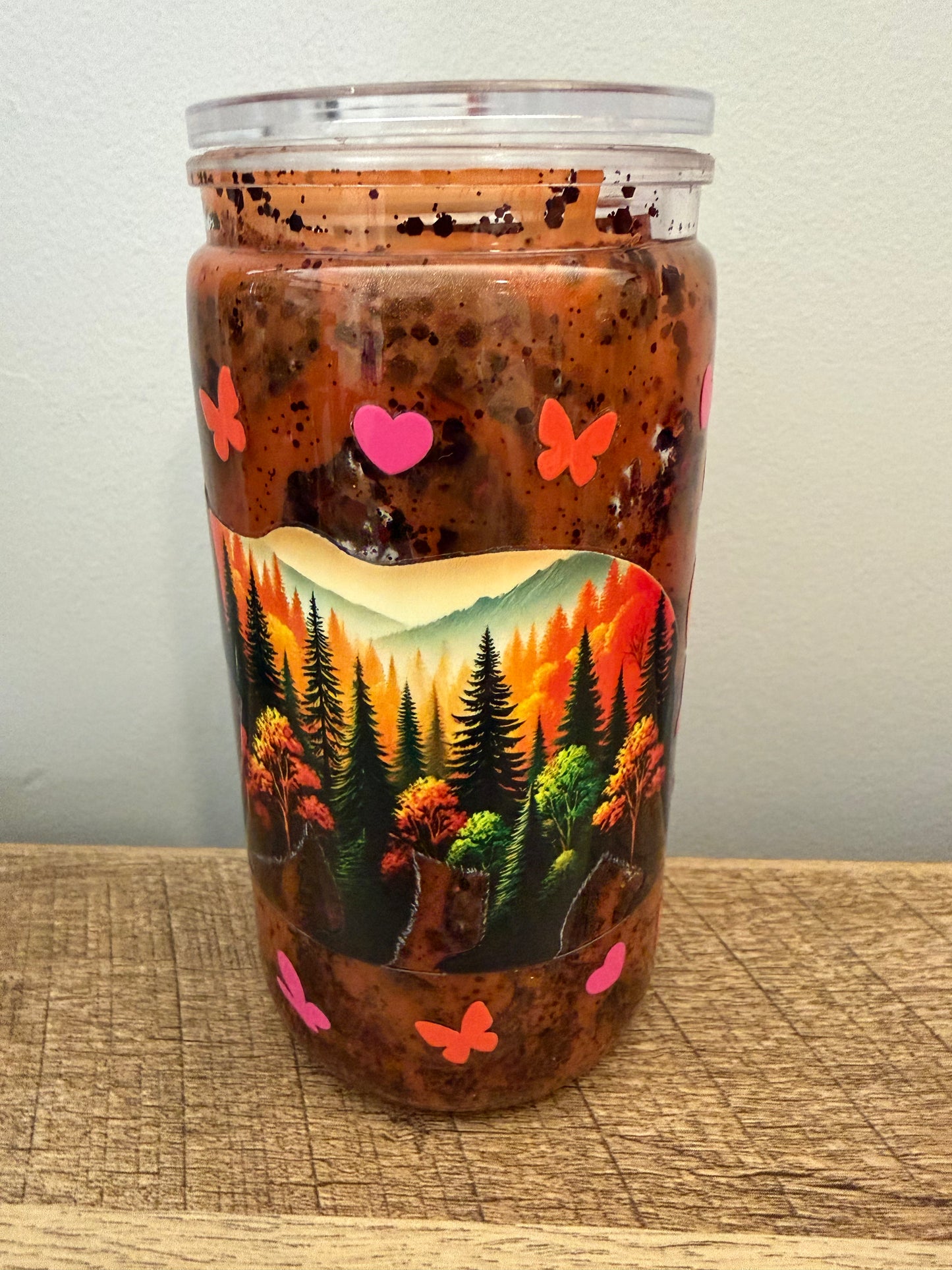 16oz acrylic brown lava bear wrap