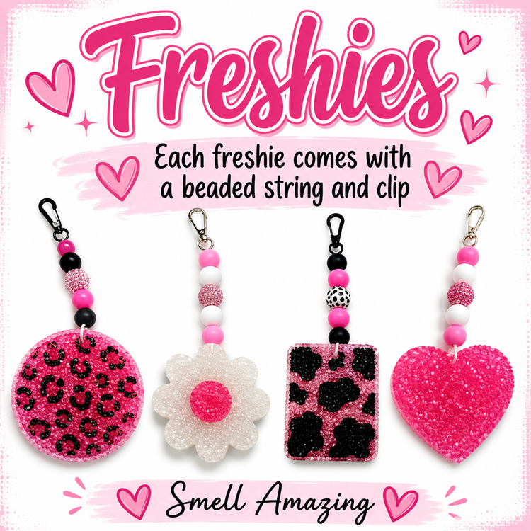 Freshies 🩷 Each freshie comes with a beaded string and clip 🩷