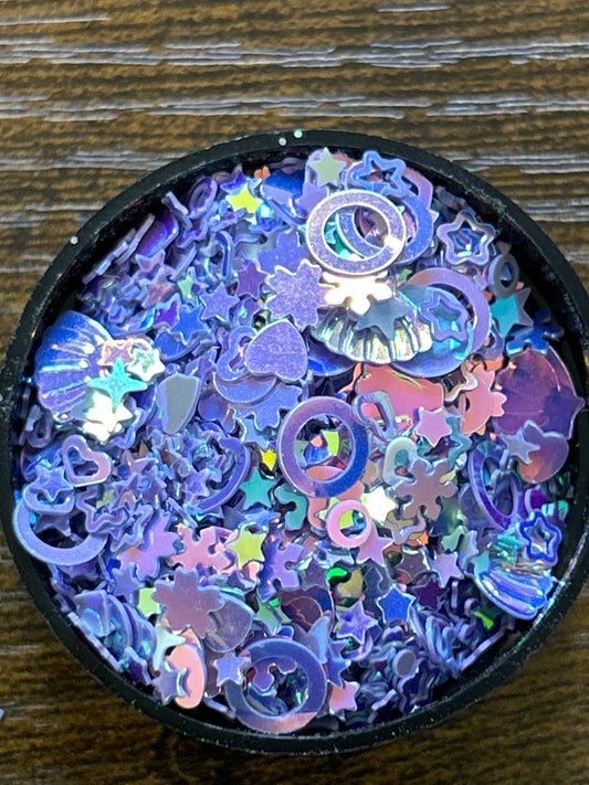 Purple Shaped Glitter