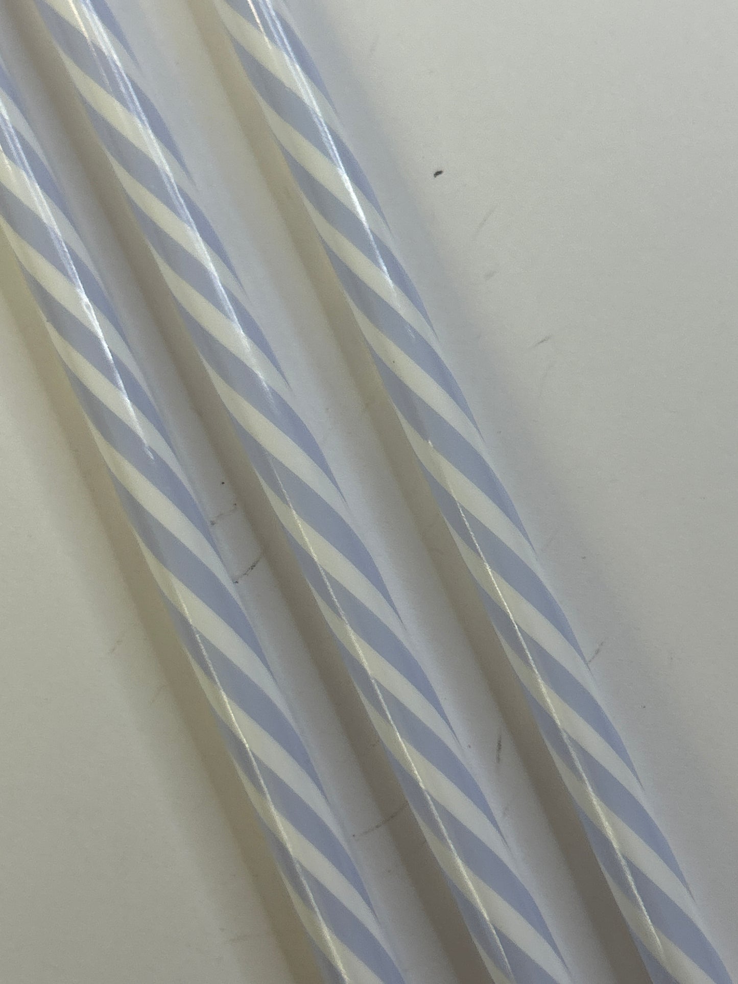 11in light blue stripped straw