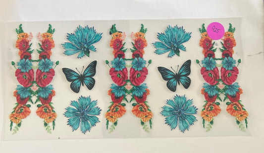 925 butterfly flowers wrap