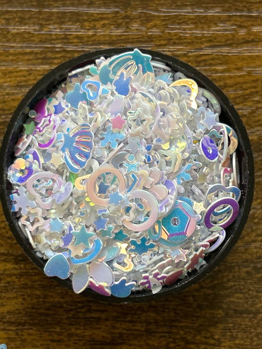 White Shaped Glitter