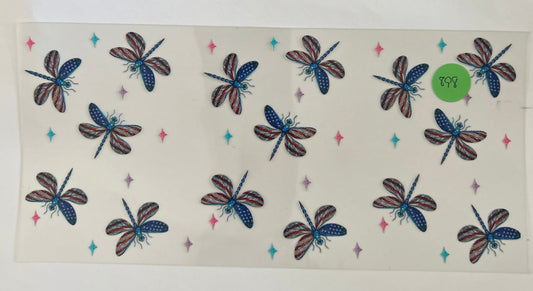898 4th of July dragonfly wrap