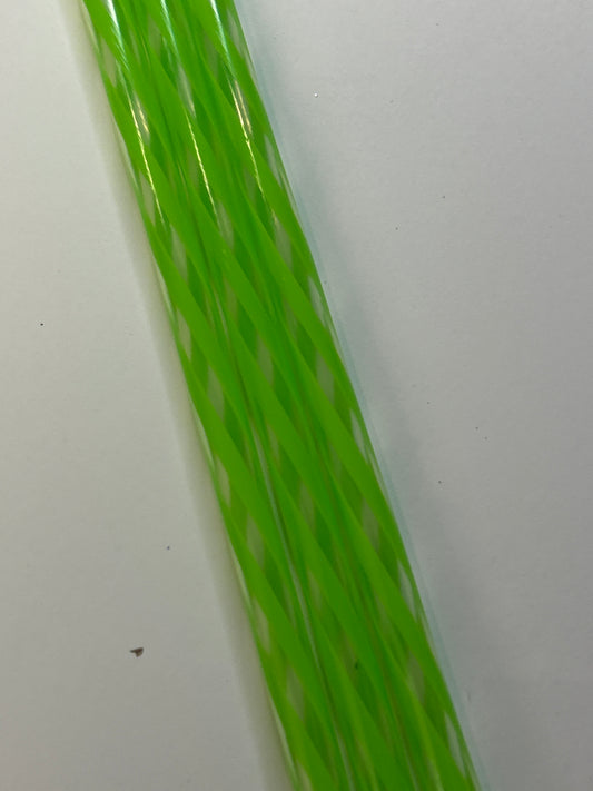 9 1/2in neon green stripped straw