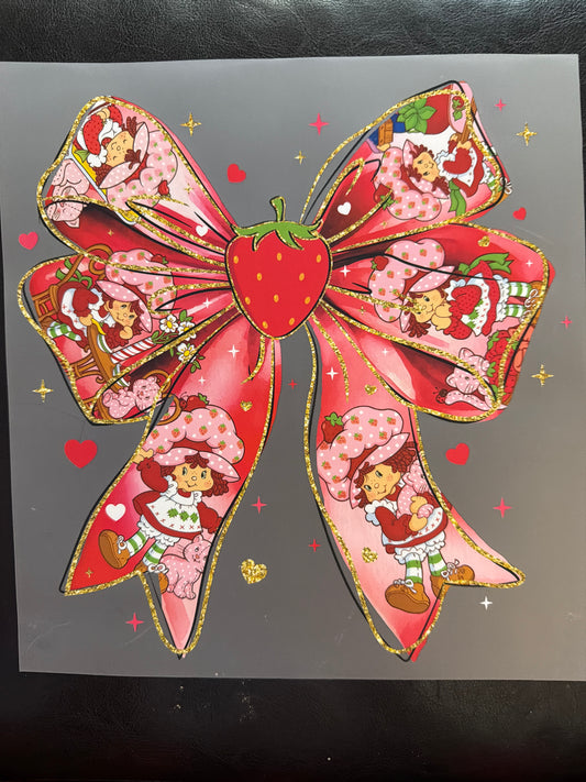 Strawberry Shortcake Bow Transfer