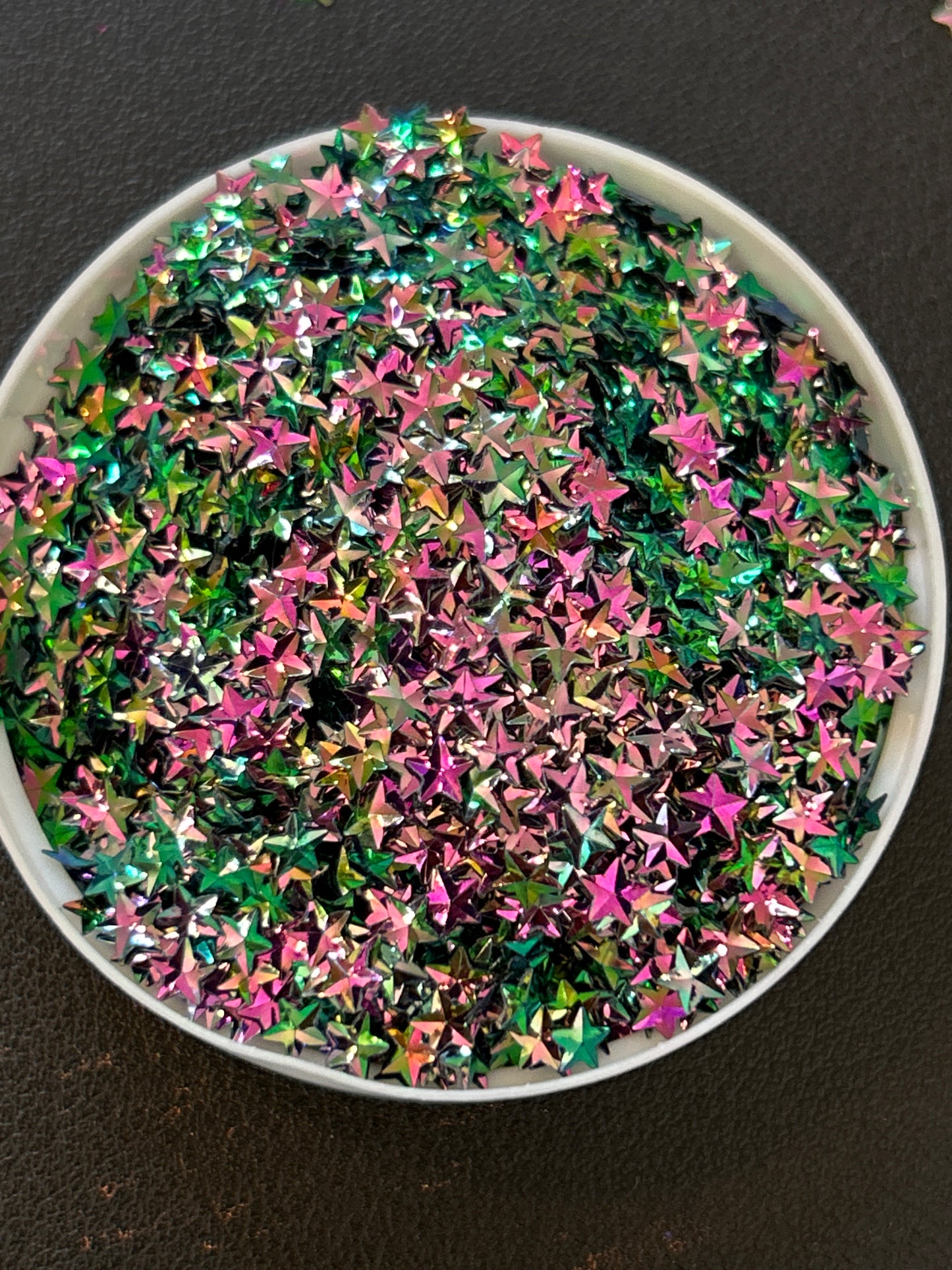 Green, purple color changing stars