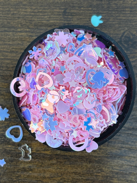 Pink Shaped Glitter