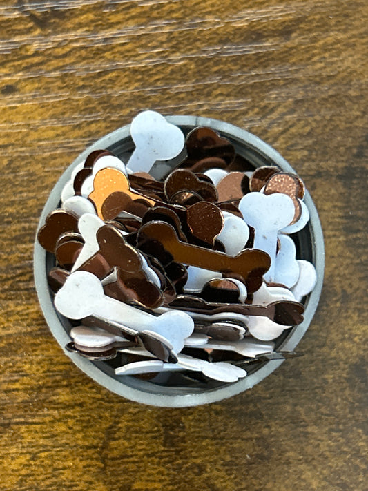 Brown & White Dog Bones