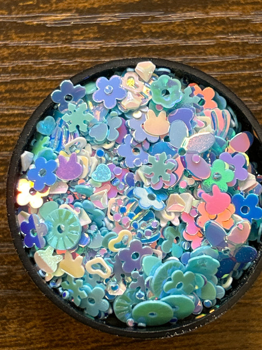 Blue Shaped Glitter