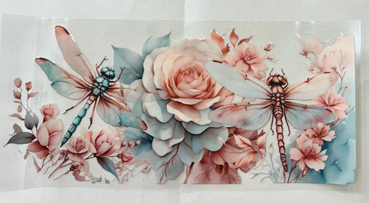 460 Flowers dragonflies wrap