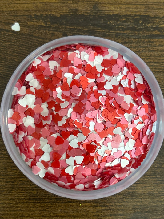 Red, Pink & white hearts