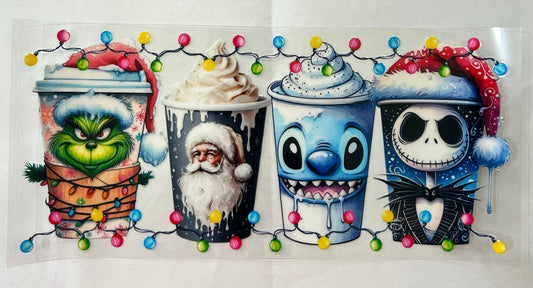 452 Christmas grinch, stitch ,jack skeleton wrap