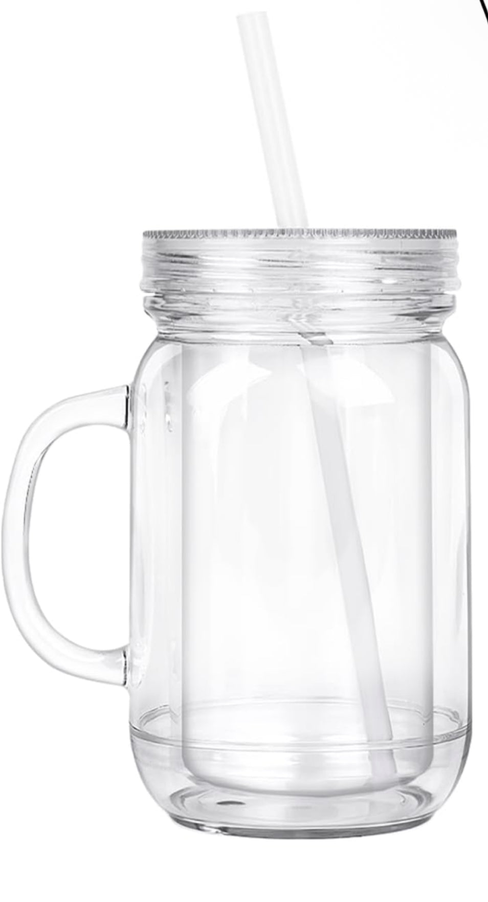 20oz acrylic mason jar cup