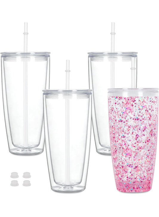 24 oz acrylic snowglobe ( no handle )