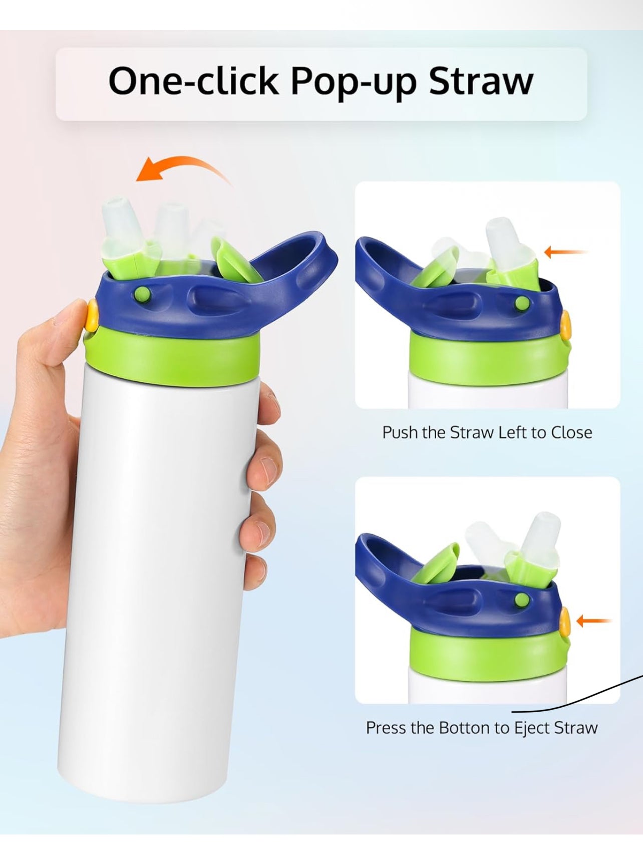 16 oz pop up straw
