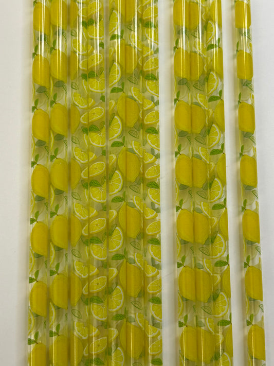 9in lemon straws