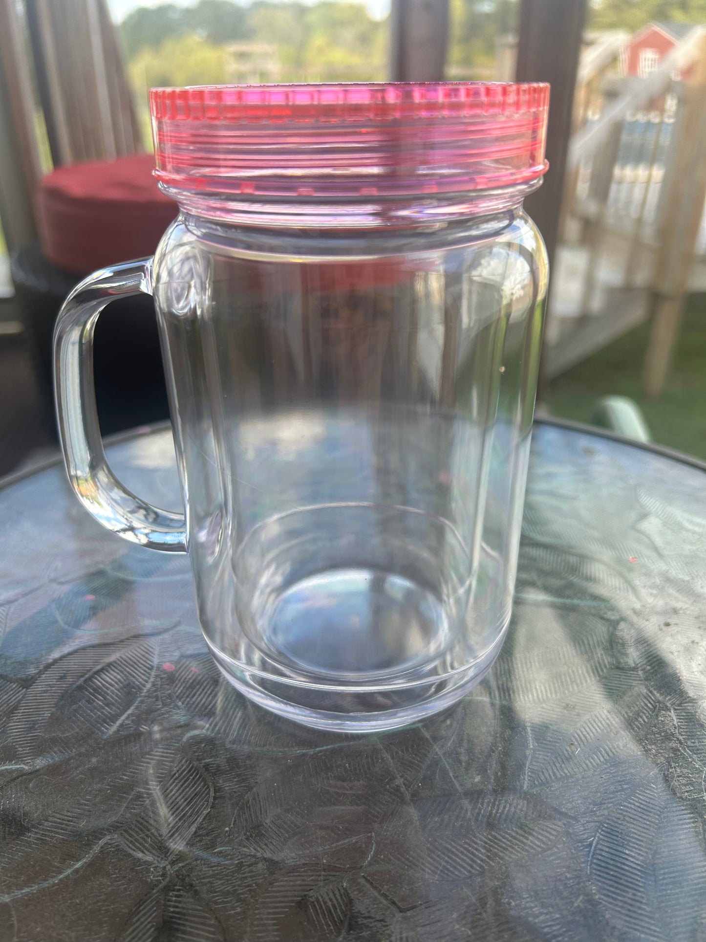 20oz acrylic mason jar cup