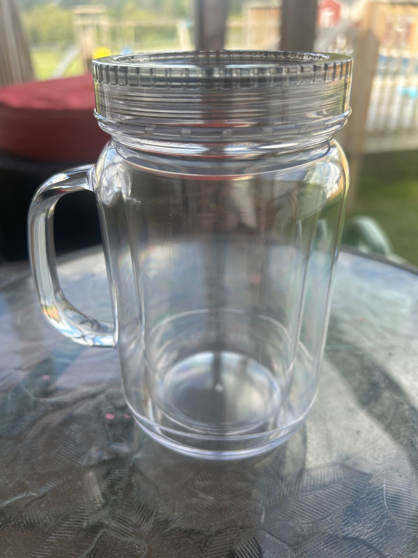 20oz acrylic mason jar cup