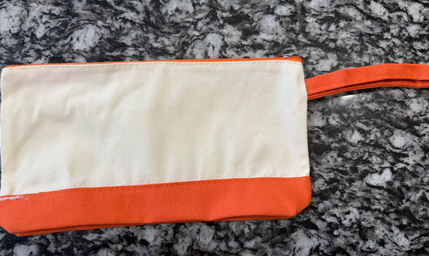 Canvas Makeup Bags,  Pencil Case,  Cosmetic Pouch With Zipper