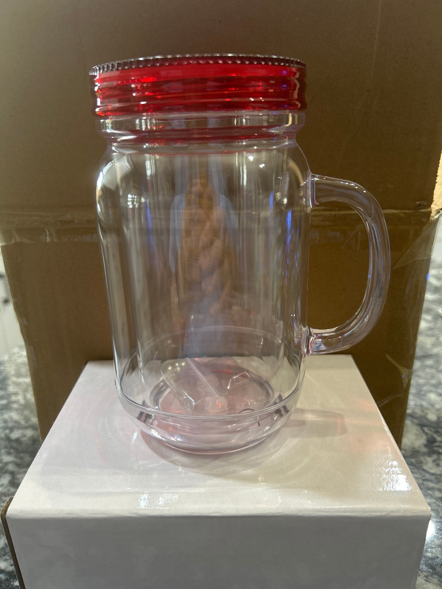 20oz acrylic mason jar cup