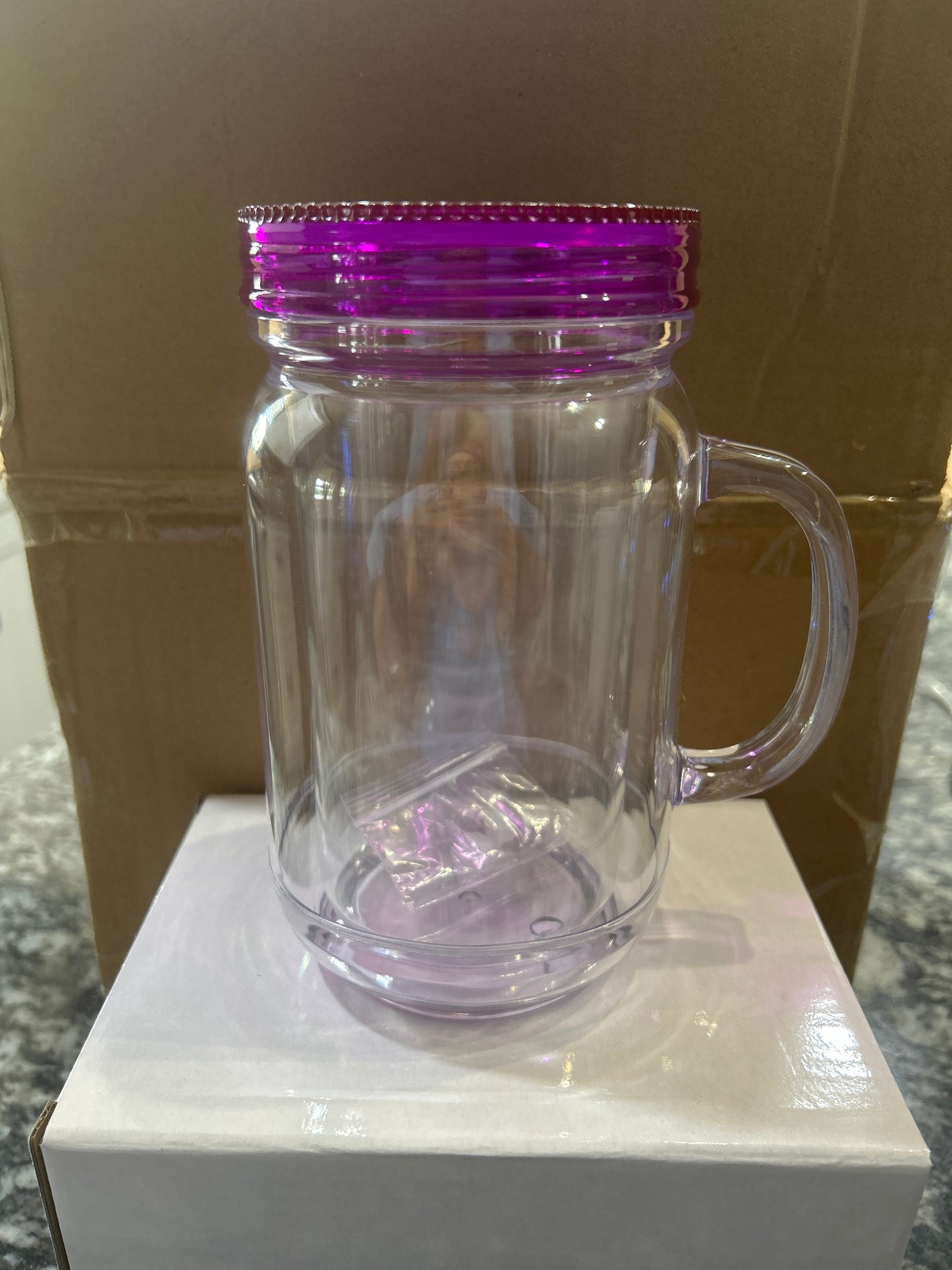 20oz acrylic mason jar cup
