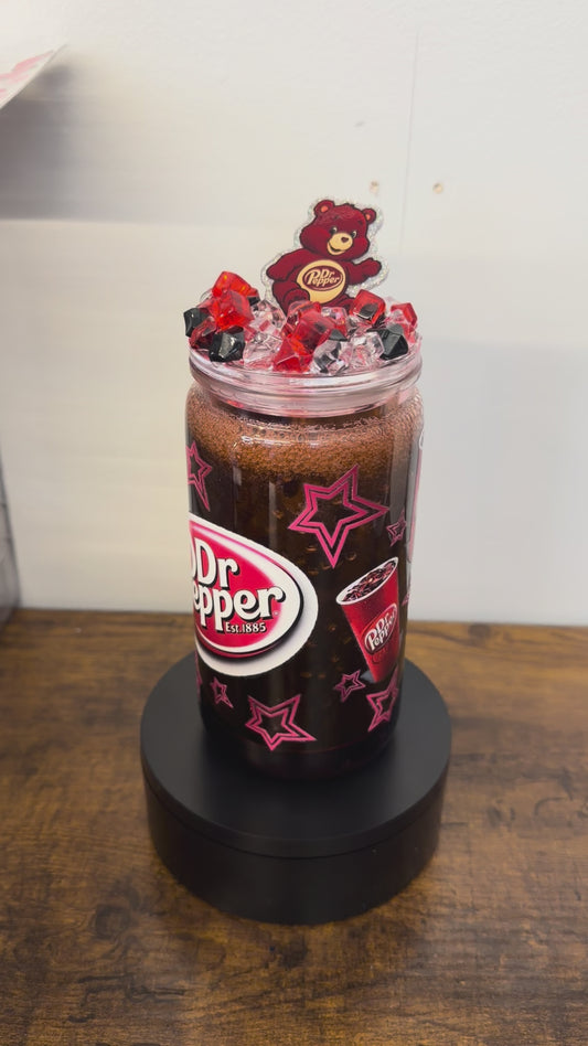 Dr Pepper acrylic 16oz with decorative lid